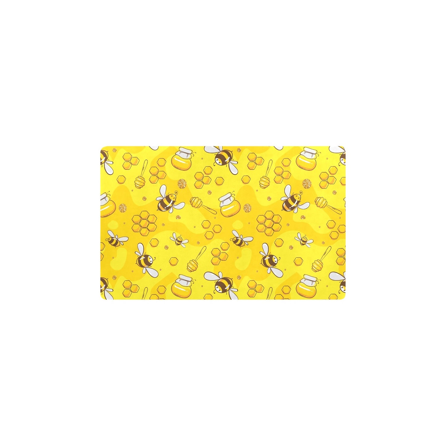 Bee Pattern Print Design BEE01 Kitchen Mat