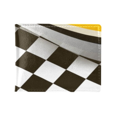 Checkered Flag Racing Style Men's ID Card Wallet