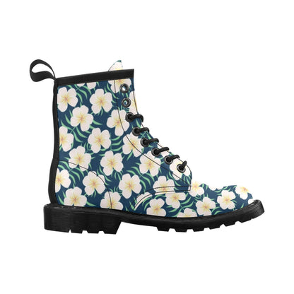 Pink Plumeria Pattern Print Design PM016 Women's Boots