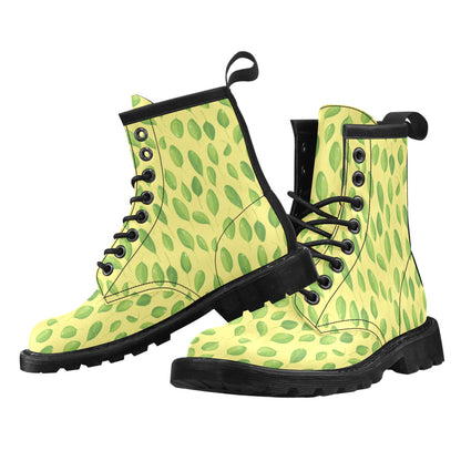 Spinach Print Design LKS302 Women's Boots