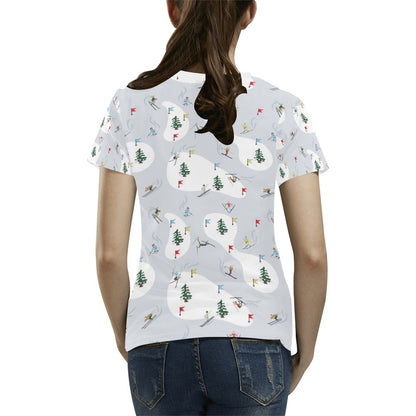 Ski Print Design LKS305 Women's  T-shirt