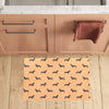 Dachshund Draw Print Pattern Kitchen Mat