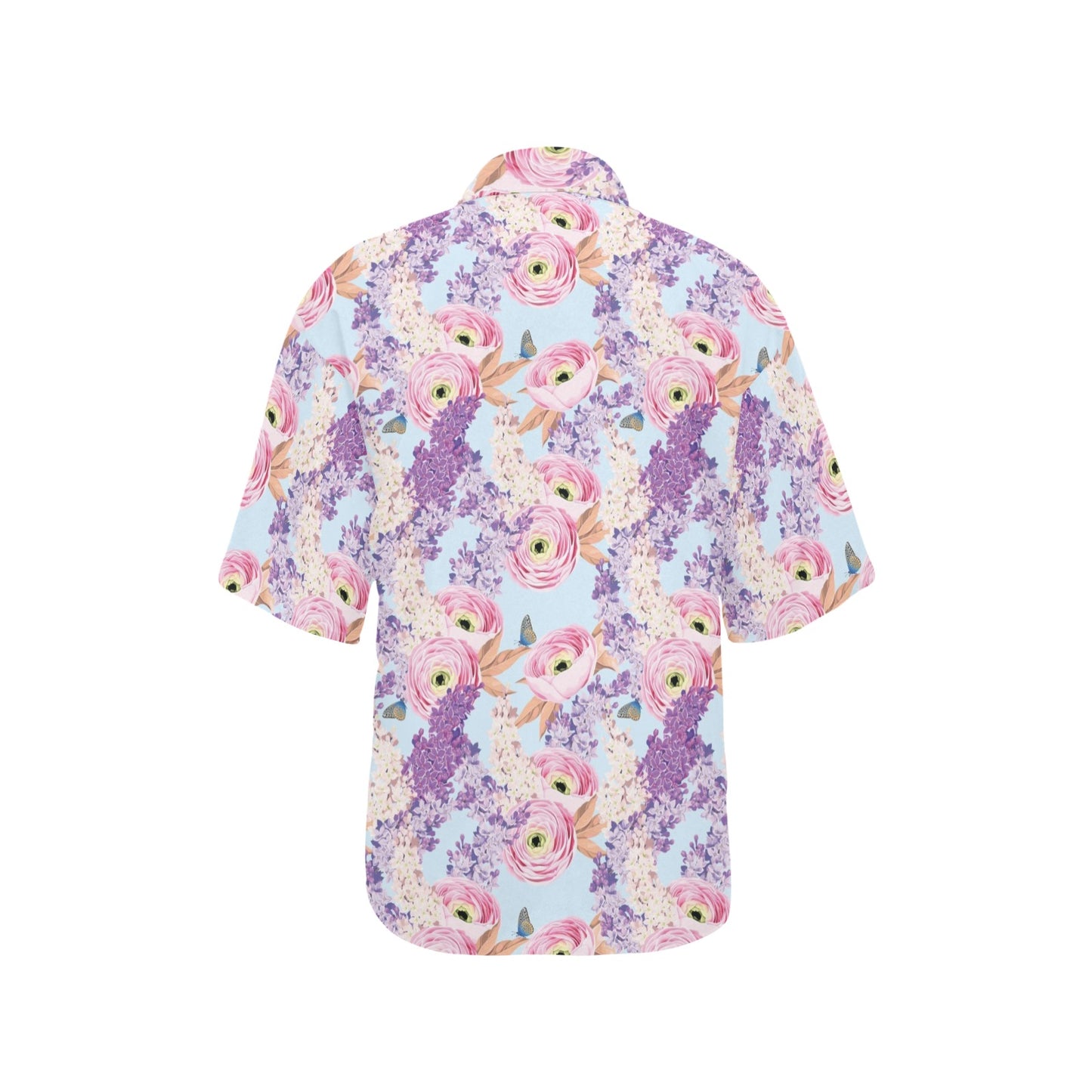 Lilac Pattern Print Design LI03 Women's Hawaiian Shirt