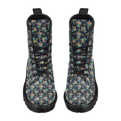 Sea Turtle Colorful with bubble Print Women's Boots