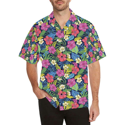 Hibiscus Print Design LKS3010 Men's Hawaiian Shirt