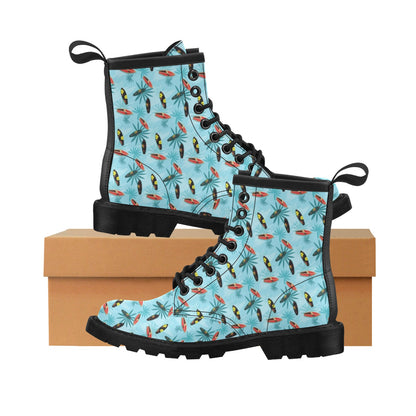 Surfboard Themed Pattern Women's Boots