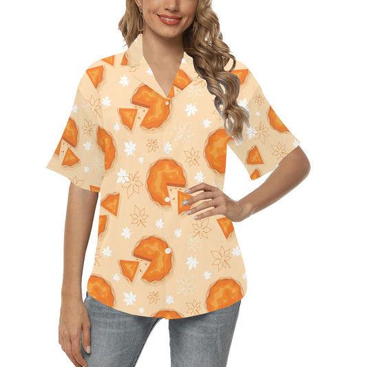 Pie Pattern Print Design A01 Women's Hawaiian Shirt