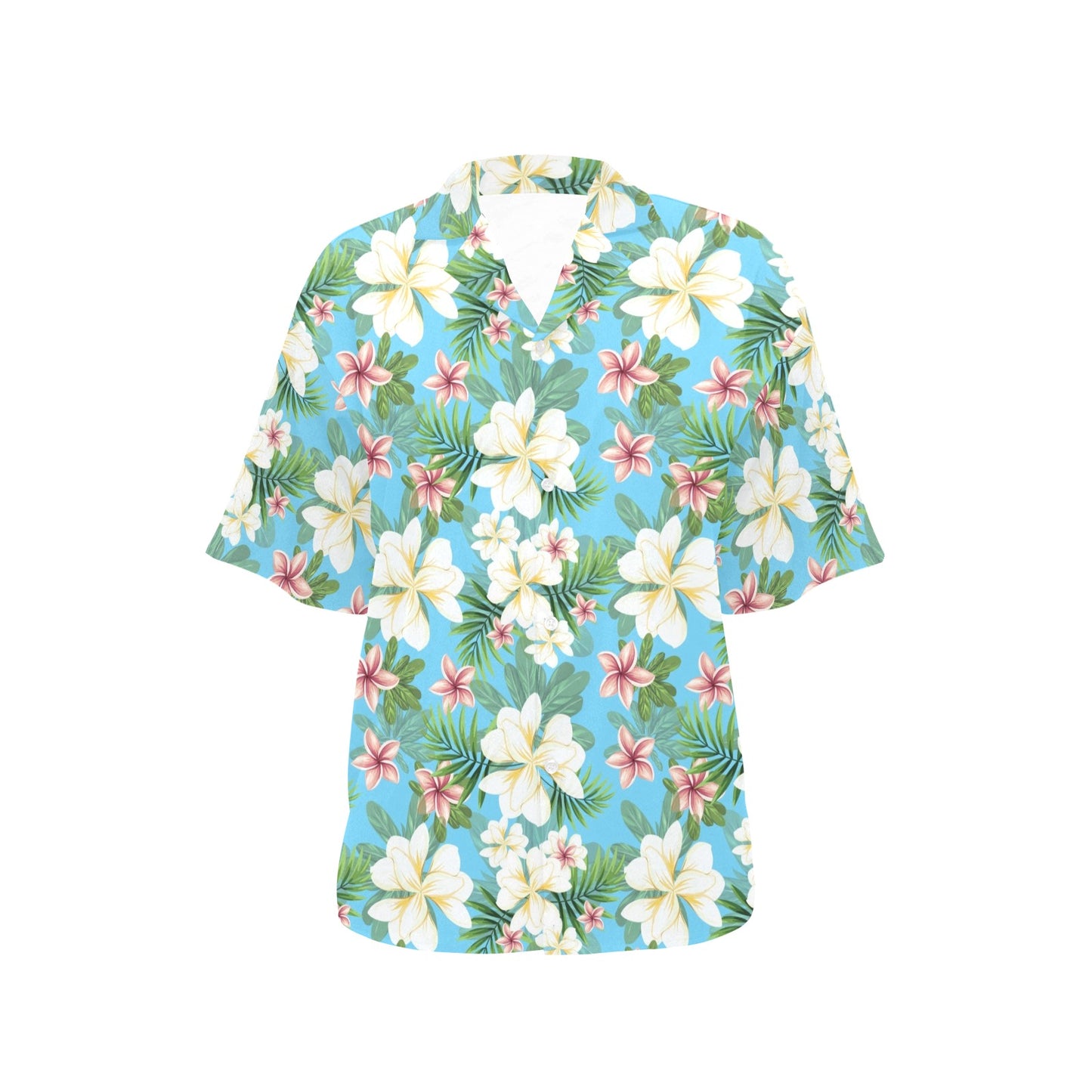 Plumeria Pattern Print Design PM028 Women's Hawaiian Shirt