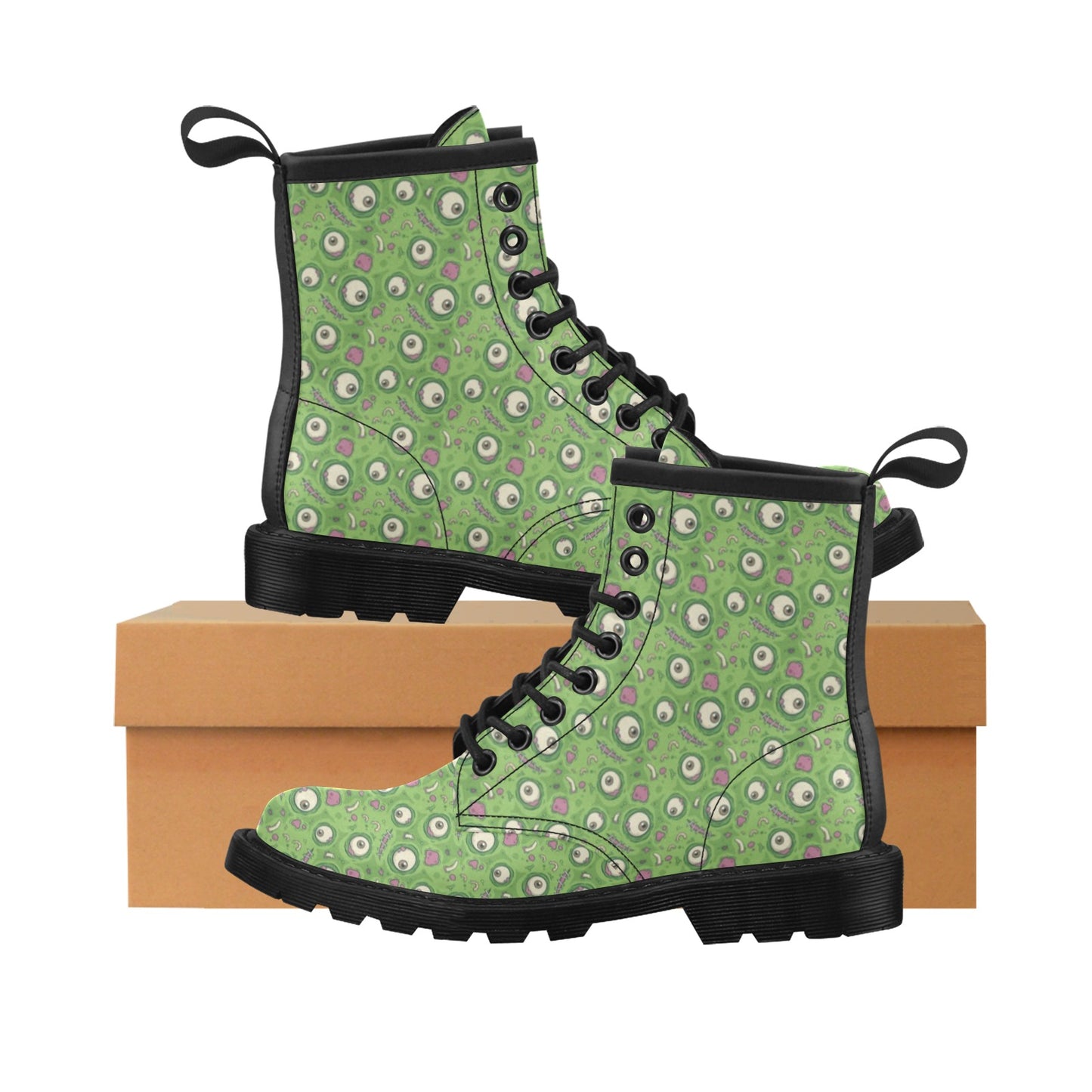 Zombie Eyes Design Pattern Print Women's Boots