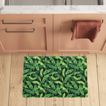 Banana Leaf Pattern Print Design 02 Kitchen Mat