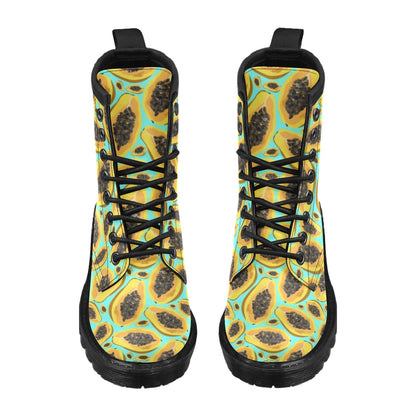 Papaya Pattern Print Design PP03 Women's Boots
