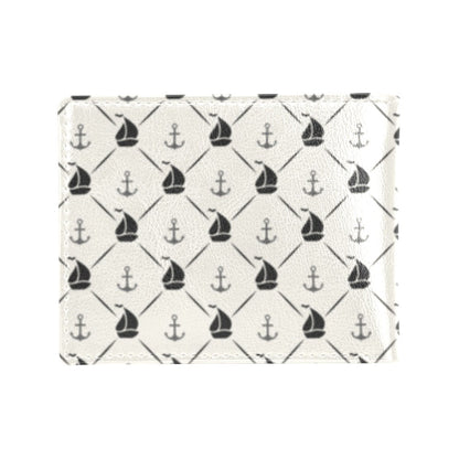 Sailboat Print Design LKS302 Men's ID Card Wallet