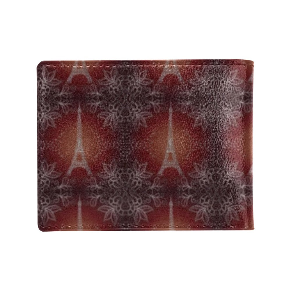 Eiffel Tower Drawing Print Men's ID Card Wallet