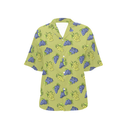 Grape Pattern Print Design GP08 Women's Hawaiian Shirt