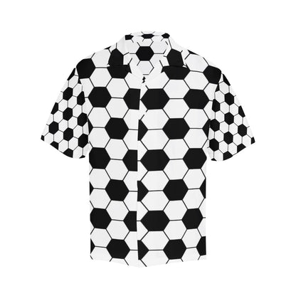 Soccer Ball Texture Print Design LKS303 Men's Hawaiian Shirt
