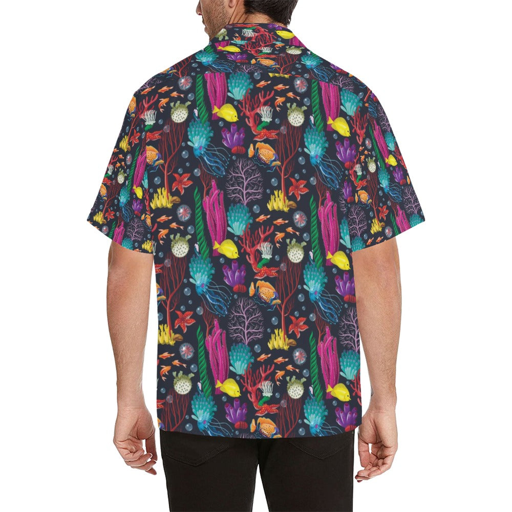 Underwater Cute Print Design LKS303 Men's Hawaiian Shirt