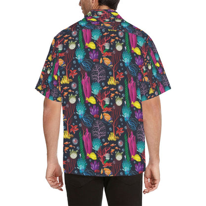 Underwater Cute Print Design LKS303 Men's Hawaiian Shirt
