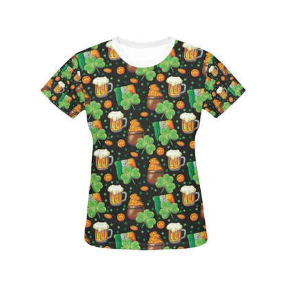 St Patricks Day Print Design LKS303 Women's  T-shirt