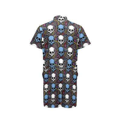 Skull Print Design LKS305 Men's Romper