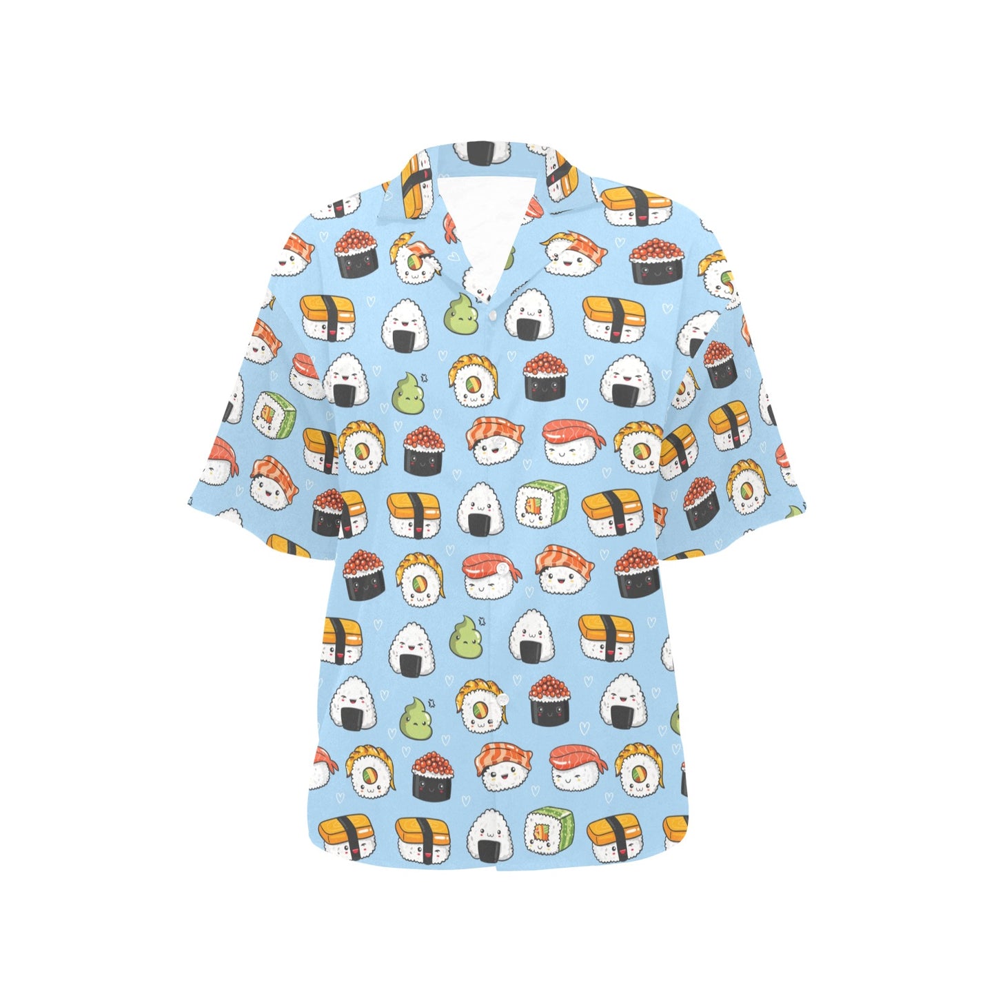Sushi Print Design LKS303 Women's Hawaiian Shirt