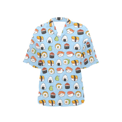Sushi Print Design LKS303 Women's Hawaiian Shirt