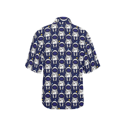 Astronaut Pattern Print Design 01 Women's Hawaiian Shirt