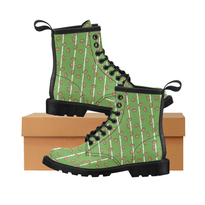 American Football on Field Themed Print Women's Boots