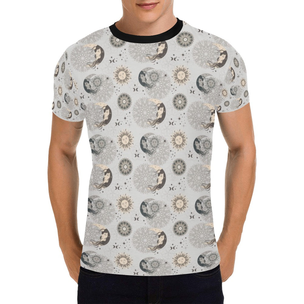 Sun Moon Print Design LKS302 Men's All Over Print T-shirt