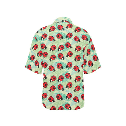 Ladybug Cute Print Pattern Women's Hawaiian Shirt