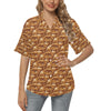 Bagel Pattern Print Design 02 Women's Hawaiian Shirt