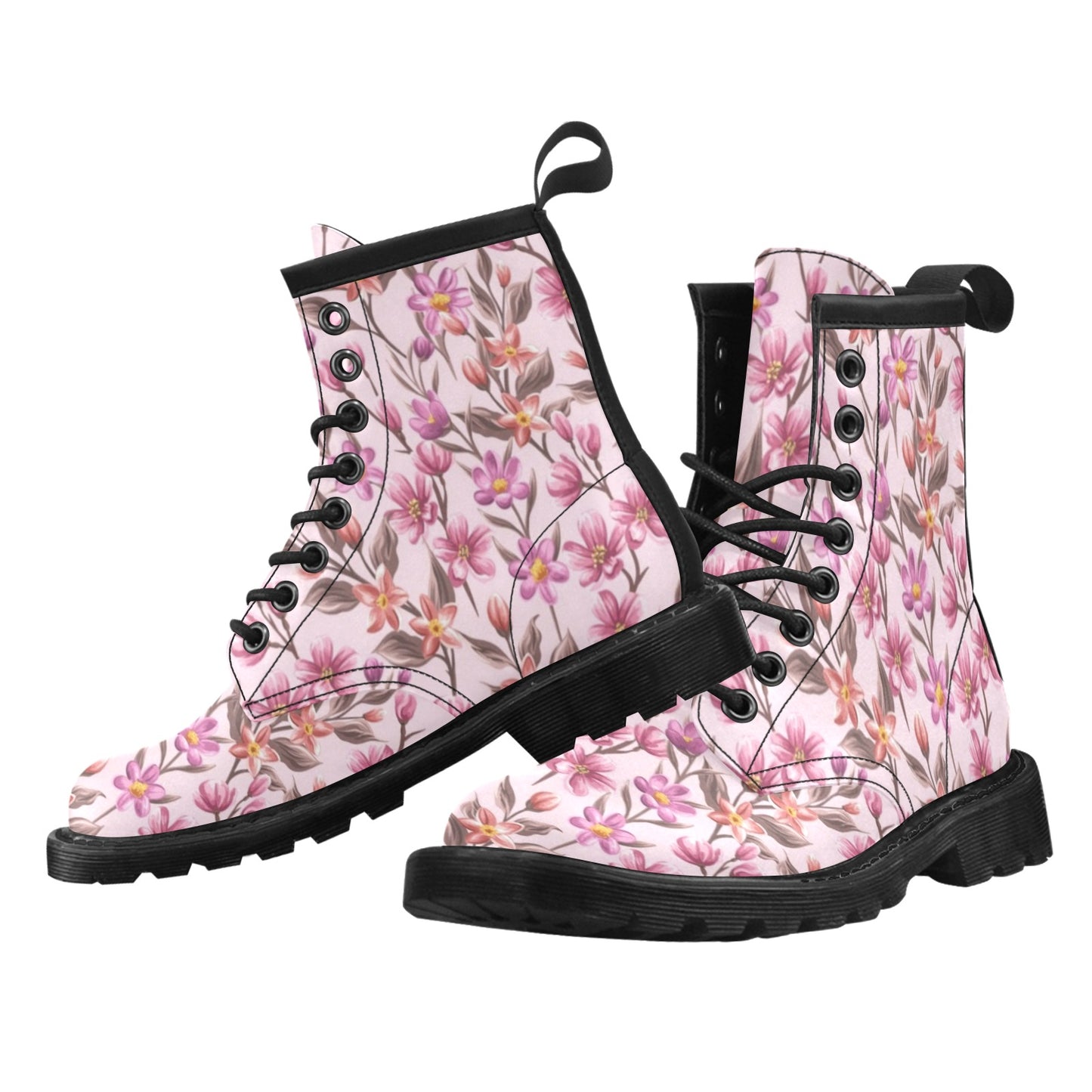 Summer Floral Pattern Print Design SF09 Women's Boots