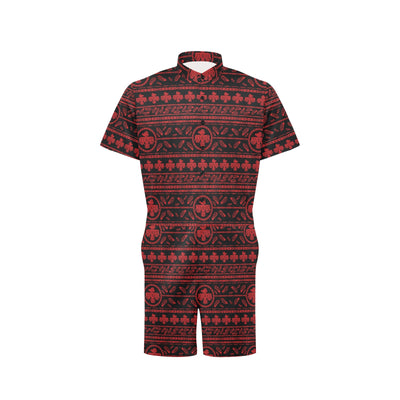 Native American Eagle Themed Print Men's Romper