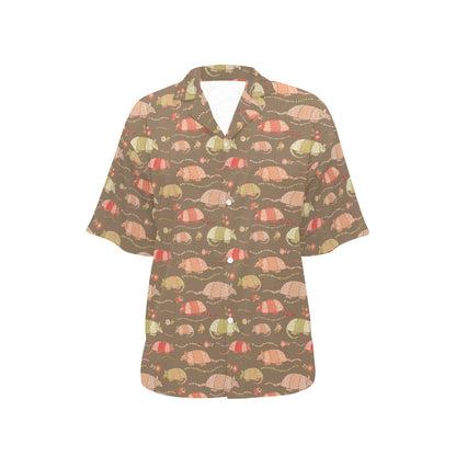 Armadillo Pattern Print Design 04 Women's Hawaiian Shirt