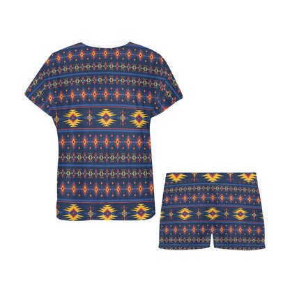 Southwest Pattern Print Design LKS306 Women's Short Pajama Set