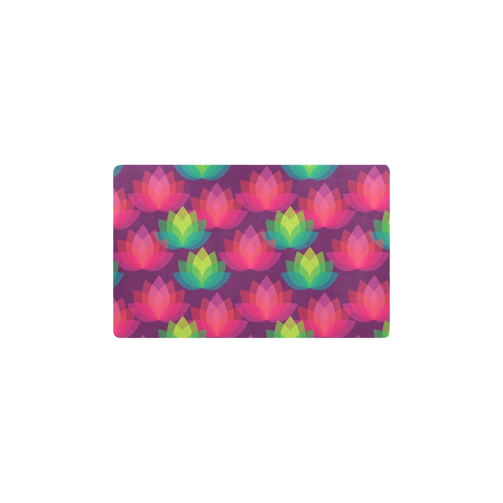 Lotus Pattern Print Design 02 Kitchen Mat