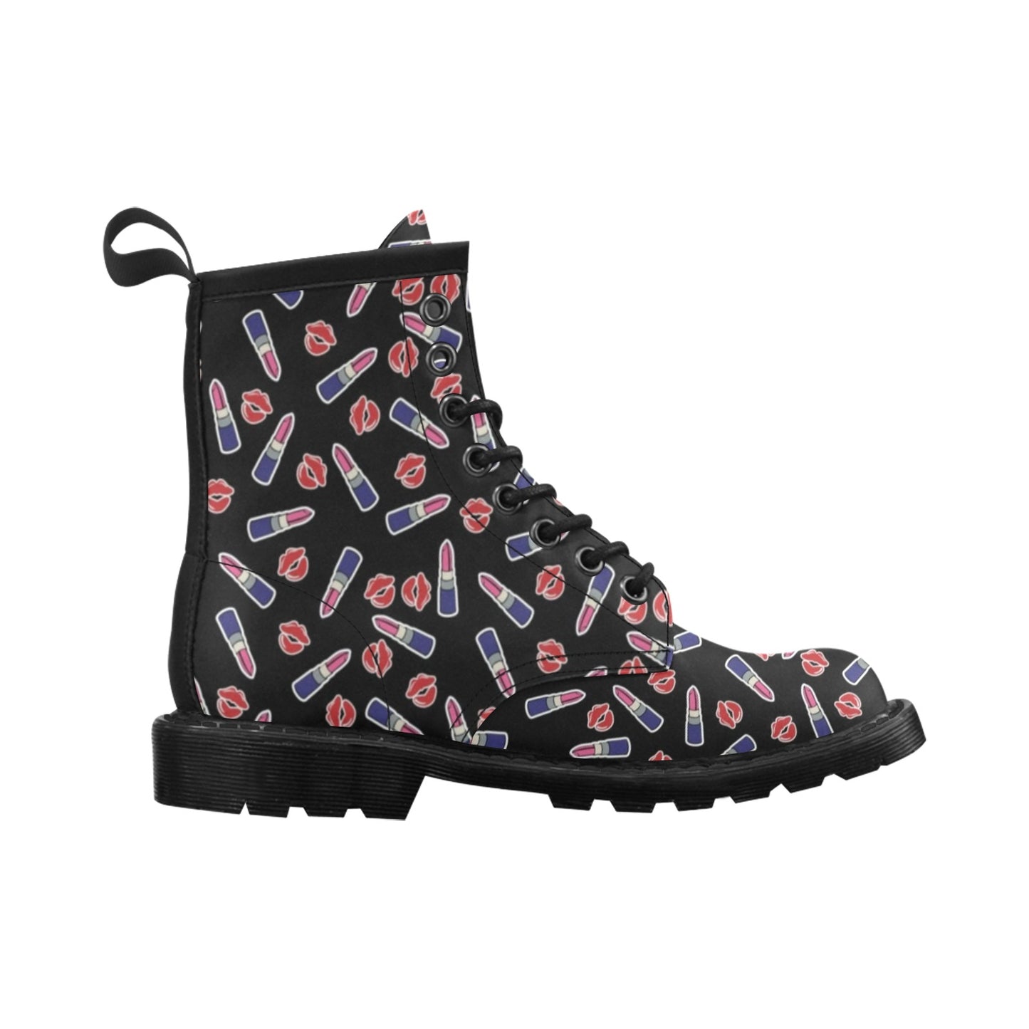 Lipstick Pattern Print Design LT01 Women's Boots