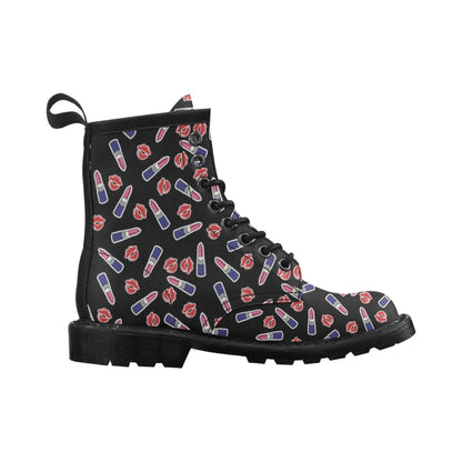 Lipstick Pattern Print Design LT01 Women's Boots