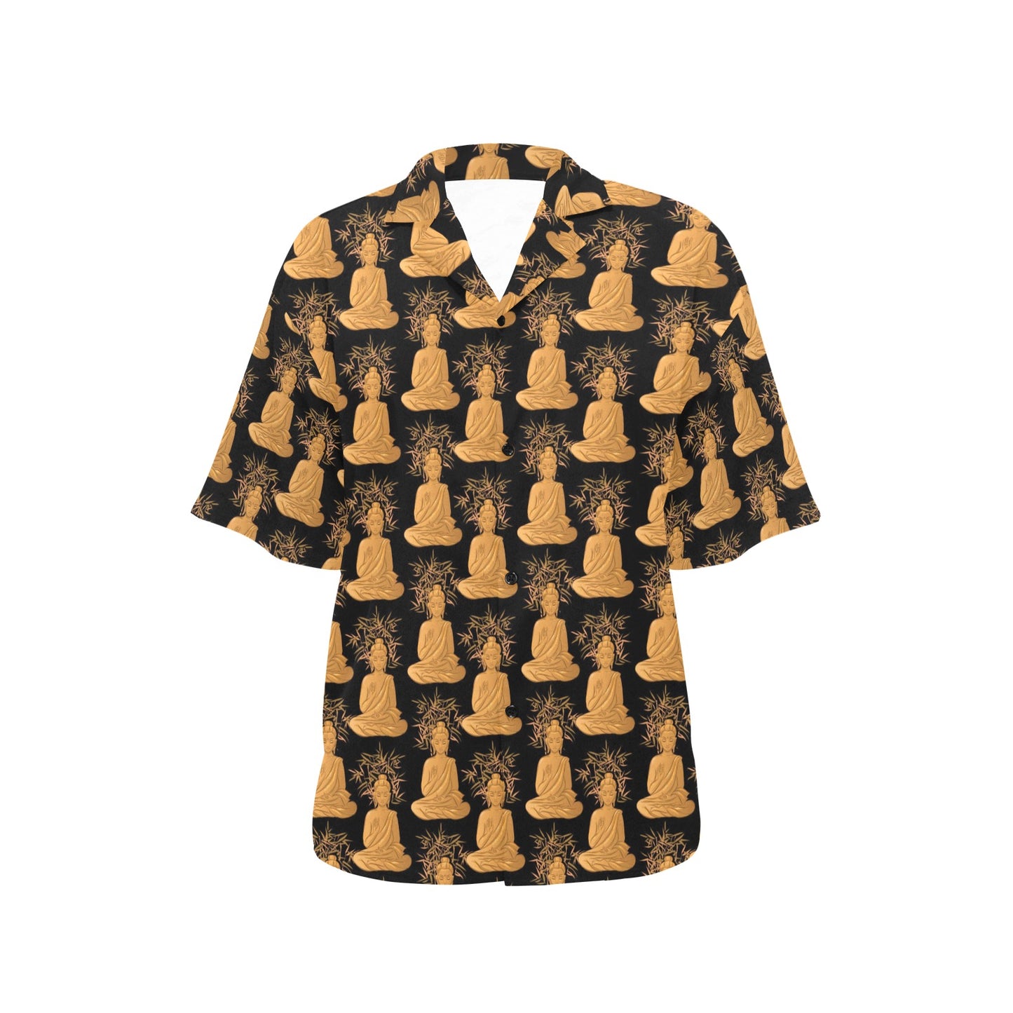 Buddha Pattern Print Design 01 Women's Hawaiian Shirt