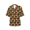 Buddha Pattern Print Design 01 Women's Hawaiian Shirt