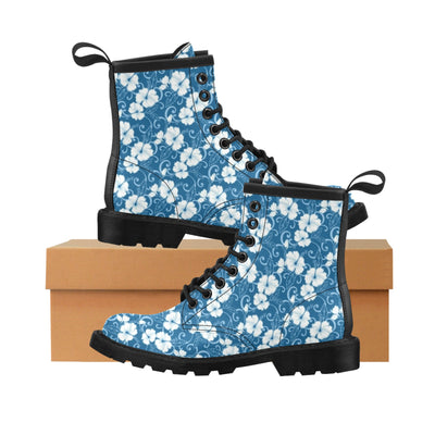 Hibiscus Pattern Print Design HB03 Women's Boots