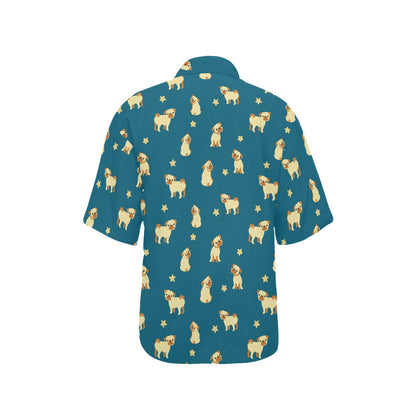 Pug Pattern Print Design A06 Women's Hawaiian Shirt