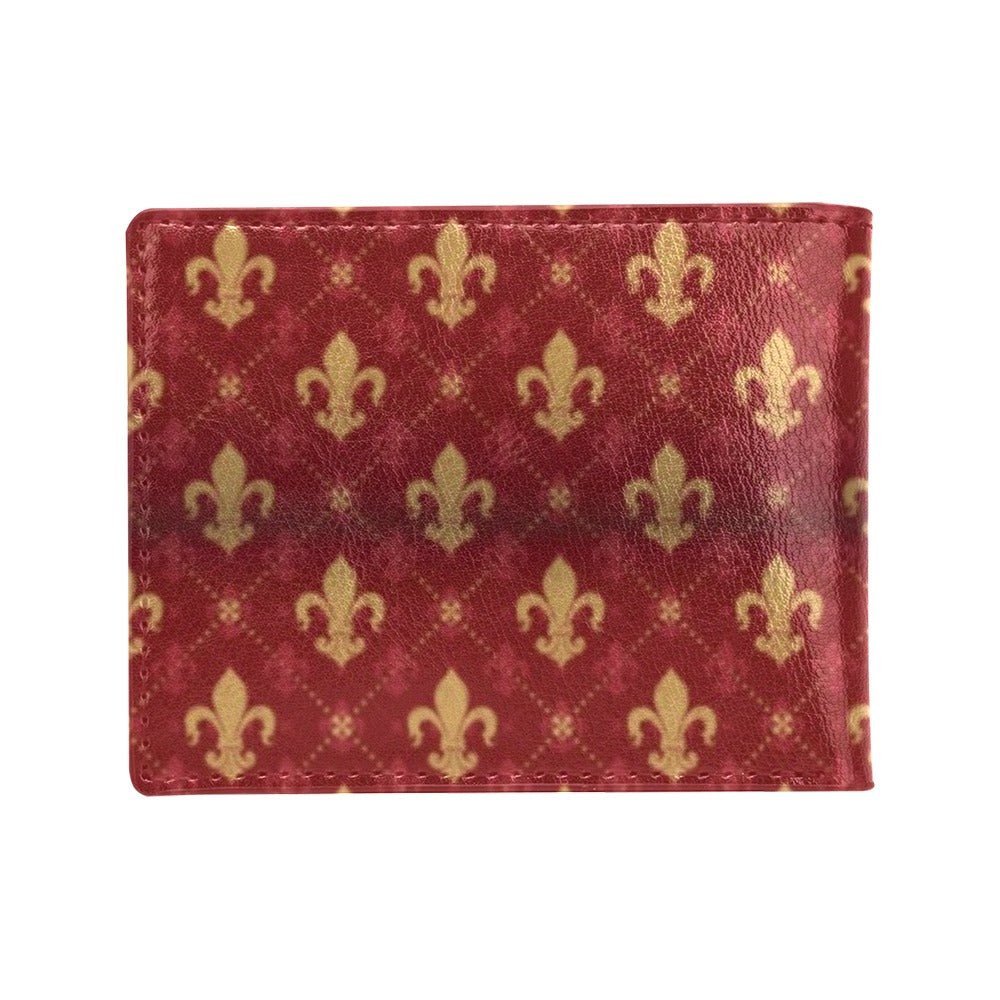 Fleur De Lis Print Design LKS401 Men's ID Card Wallet
