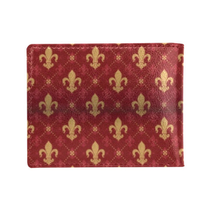 Fleur De Lis Print Design LKS401 Men's ID Card Wallet