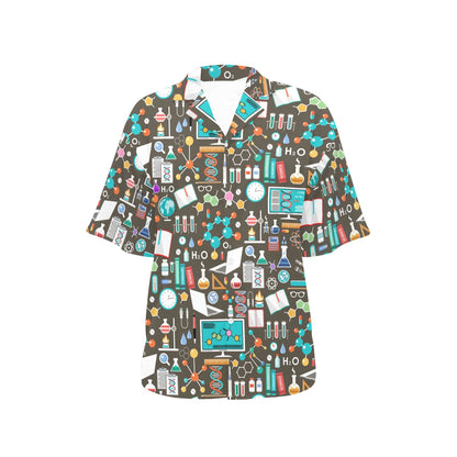 Science Print Design LKS303 Women's Hawaiian Shirt