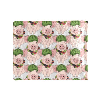 Pig Print Design LKS403 Men's ID Card Wallet