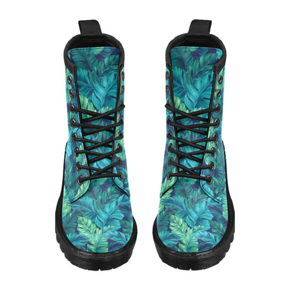 Banana Leaf Pattern Print Design BL05 Women's Boots