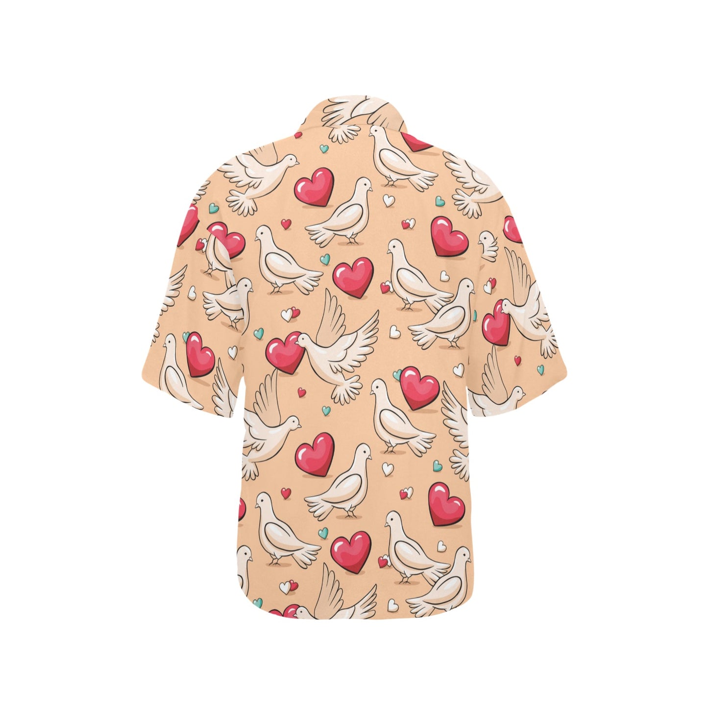 Pigeon Heart Pattern Print Design 04 Women's Hawaiian Shirt