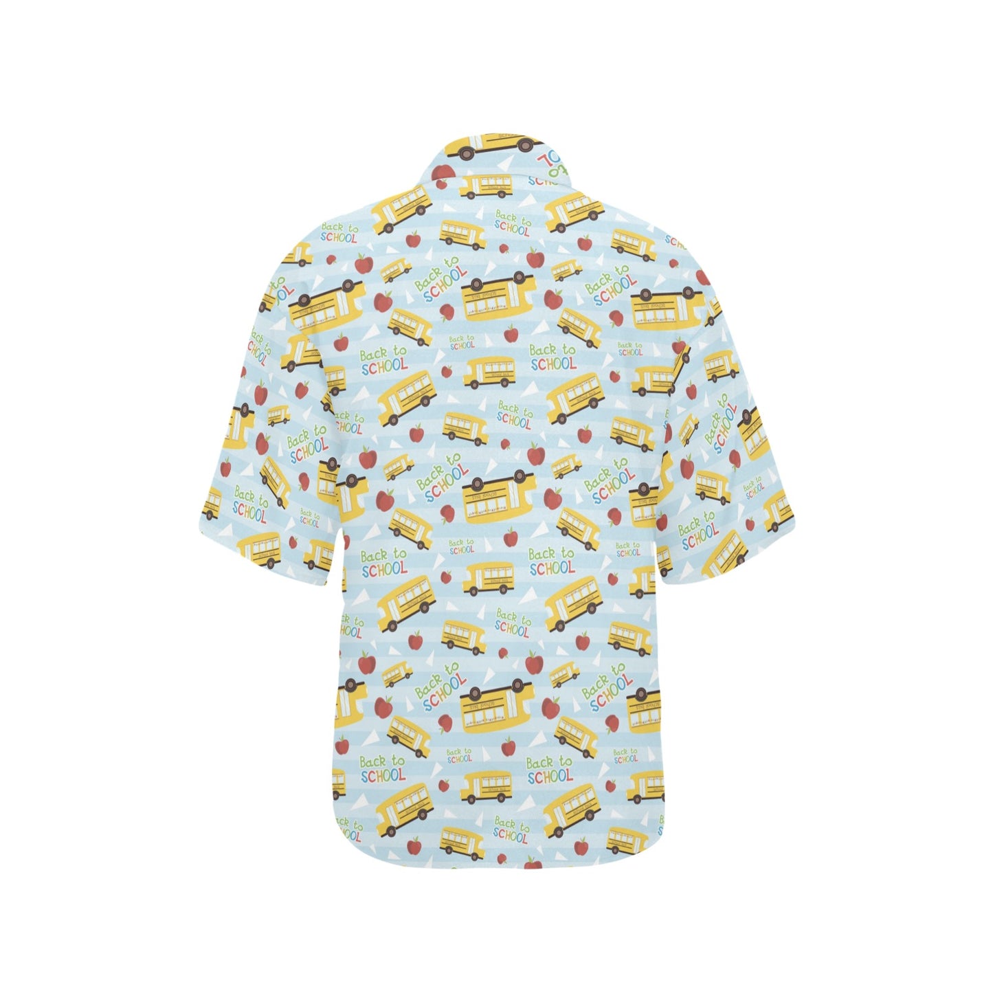 School Bus Back To School Print Design LKS303 Women's Hawaiian Shirt