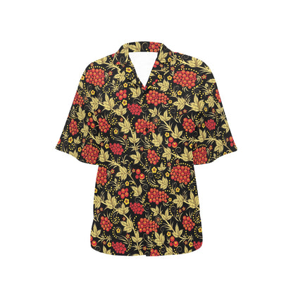 Cranberry Pattern Print Design CB02 Women's Hawaiian Shirt