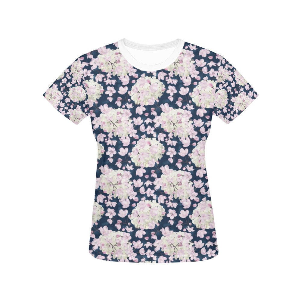 Sakura Print Design LKS305 Women's  T-shirt